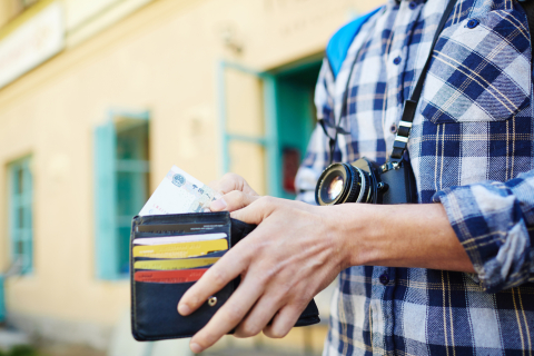 tourist and money